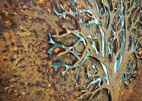 3D Autumn Tree Rusted by Ironbark Metal Design