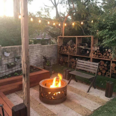 Double-Skin Round Fire Pit