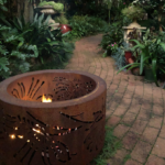 Small Double Skin Fire Pit with Firewheel Pattern