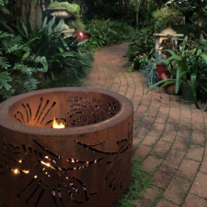 Small Double Skin Fire Pit with Firewheel Pattern