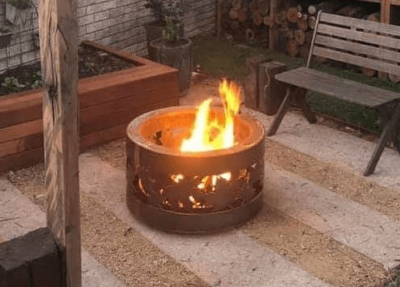 Double-Skin Round Fire Pit
