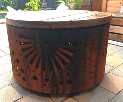 Double-Skin Round Fire Pit