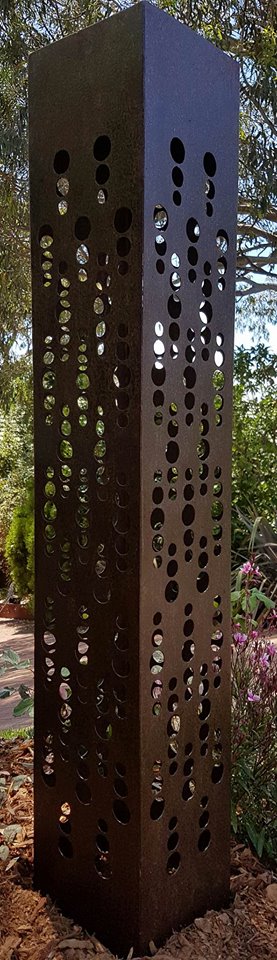 Corten Light Tower - Iron Bark Metal Design