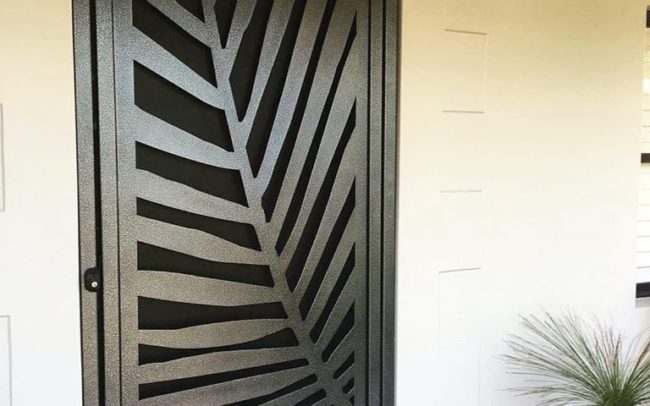 Palm Frond Security Door by Ironbark Metal Design