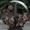 Firewood Storage Stacker, Round Firewood Log Rack/Holder - Ironbark ...