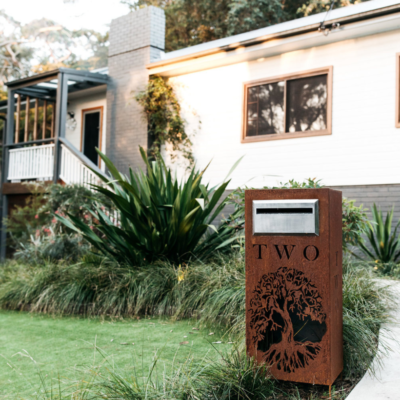 Ironbark Letterbox with Fig Tree Pattern