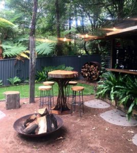 Bar Table and Stools by Ironbark Metal Design