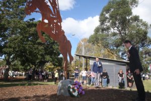 Albion Park RSL - Light Horseman Sculpture by Ironbark Metal Design