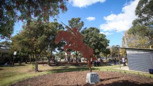 Albion Park RSL - Light Horseman Sculpture by Ironbark Metal Design