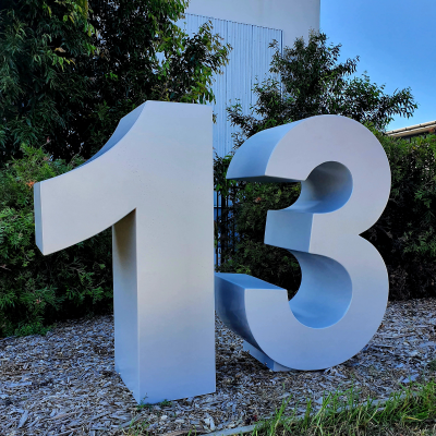 Large Numeral 1 & 3 Letterboxes Powder Coated Aluminium