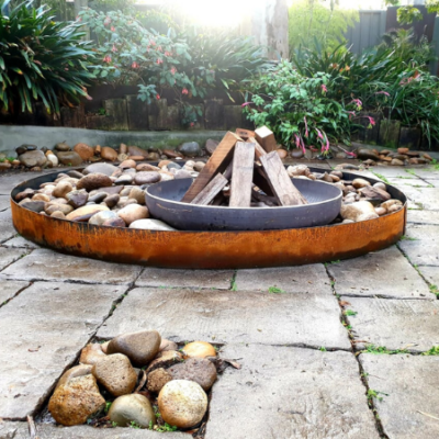 Luna Firebowl with Steel Frame