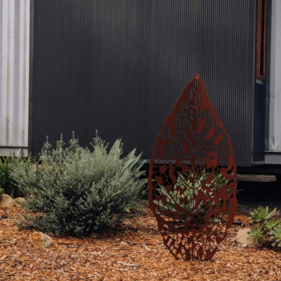 Fall Leaf Sculpture in Steel