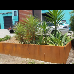 Corten Steel Garden Edging with Top Fold- Albion Park