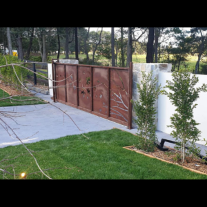 Custom Corten Steel Automated Gate- Glenorie