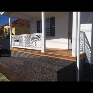 Decorative Balustrade with Palm Leaf Pattern