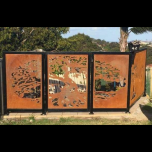 Decorative Fence Panels with Gate in Steel