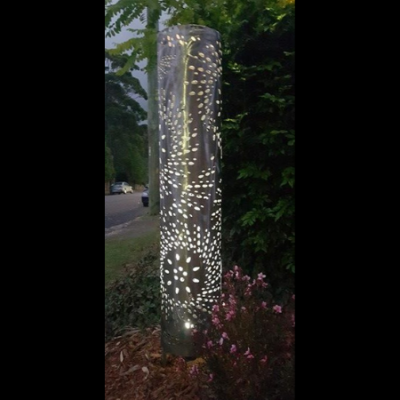 Round Light Tower with Fanfare Pattern