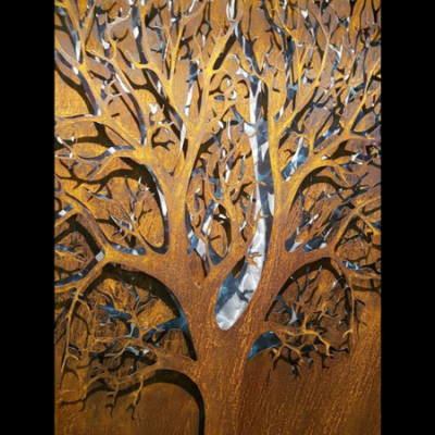 3D Autumn Tree Decorative Screen