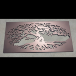 Fig Tree Decorative Screen in Burnished Copper Powder Coated Aluminium