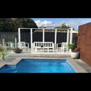 Moroccan Pattern Pool Area Privacy Screen