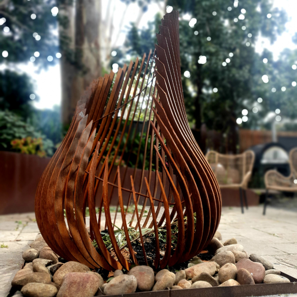 Freya Sculptural Fire Pit - Ironbark Metal Design