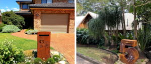 Rusted Freestanding Letterboxes