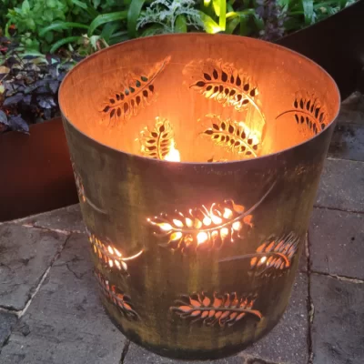 Large Round Fire Pit, Rusted Finish or Heat Proof Paint