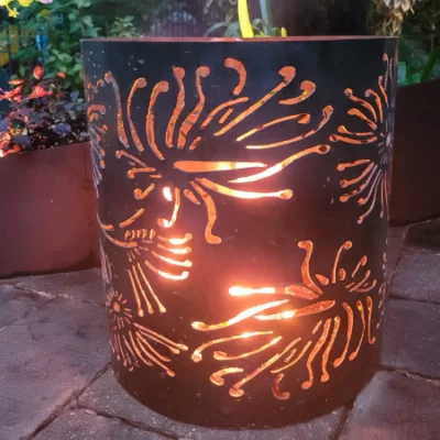 Large Round Fire Pit, Rusted Finish or Heat Proof Paint