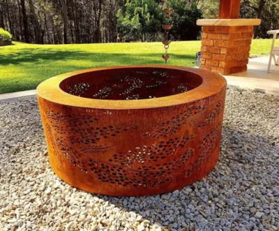 Double-Skin Round Fire Pit