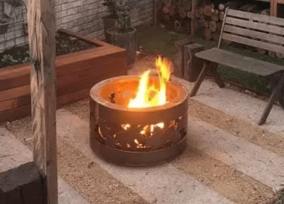 Double-Skin Round Fire Pit