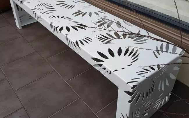 Metal Art bench Seat by Ironbark Metal Design
