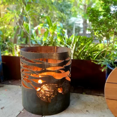 Medium Round Fire Pit - Gumleaf Cascade