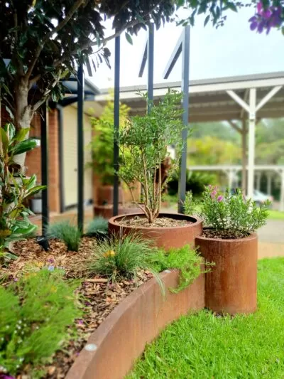 Corten Steel Planters, Contemporary Rustic Style