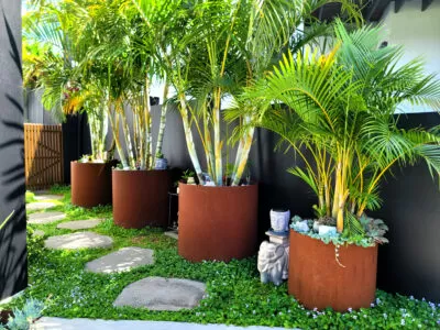 Corten Steel Planters, Contemporary Rustic Style