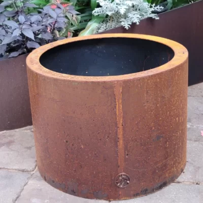 Corten Steel Planters, Contemporary Rustic Style