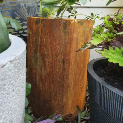 Corten Steel Planters, Contemporary Rustic Style