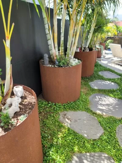 Corten Steel Planters, Contemporary Rustic Style
