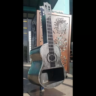 Guitar Fire Pit for Outdoor & Backyard Area