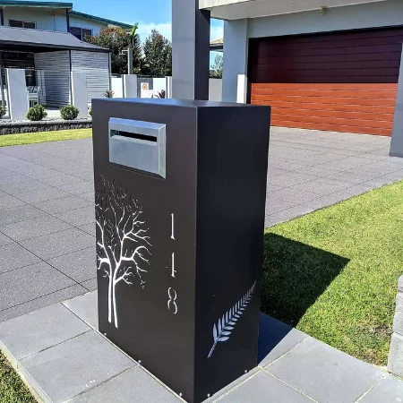 Wide Form Letterbox with Autumn Tree Pattern in PC Ali