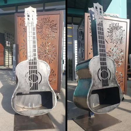 Custom Guitar Fire Pit in Steel