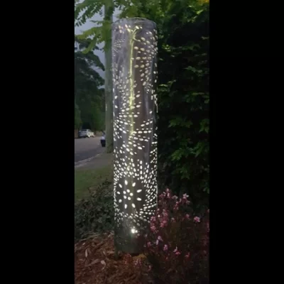 Round Light Tower with Fanfare Pattern