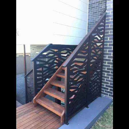 Stair Balustrade with Ribbons Pattern