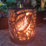 Medium Round Fire Pit- Floral