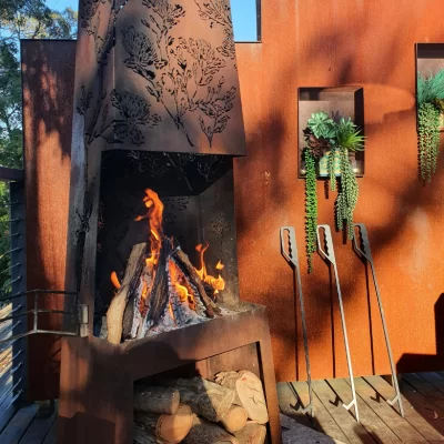 Black & Silver Fire Poker