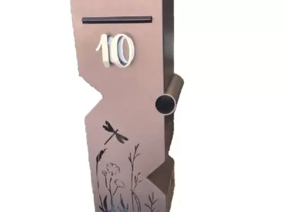 Custom Letterbox with news paper slot. In Burnished Copper